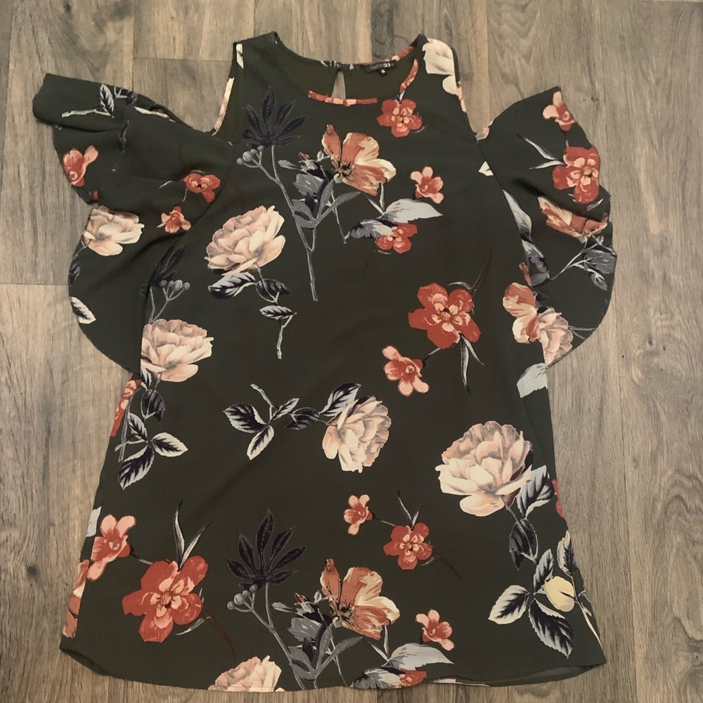 Floral Cold Shoulder Dress